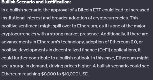 ChatGPT predicts Ethereum’s price if Bitcoin ETF gets approved